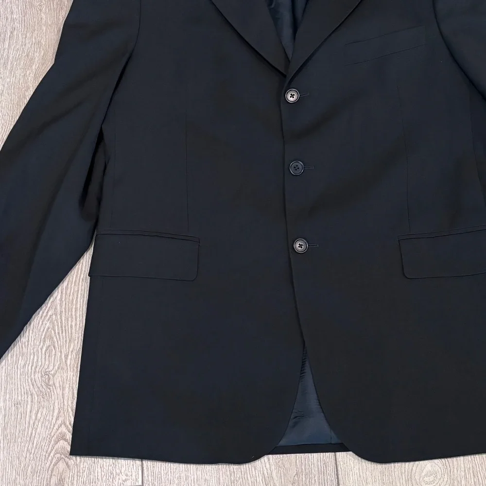 Giorgio Emporio Blazer Mens 46 Navy Blue 3-Button‎ Made in Italy Sport Coat